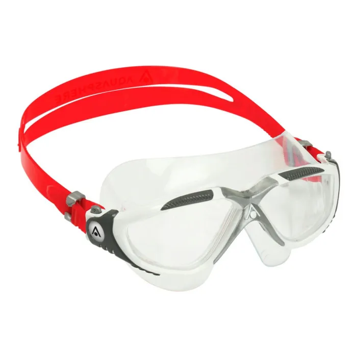 Aquasphere VISTA White Red Dark Lens Adult Swimming Goggles